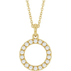 Natural Diamond Circle 16-18" Necklace