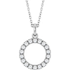 Natural Diamond Circle 16-18" Necklace