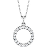 Natural Diamond Circle 16-18" Necklace