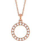 Natural Diamond Circle 16-18" Necklace