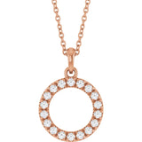 Natural Diamond Circle 16-18" Necklace