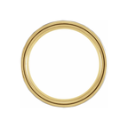 18K Yellow Gold PVD Tungsten Flat Grooved Hammered Band Size 10