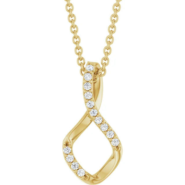 Natural Diamond Freeform 16-18" Necklace