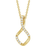 Natural Diamond Freeform 16-18" Necklace