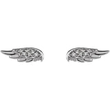 Accented Angel Wing Earrings