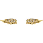 Accented Angel Wing Earrings