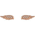 Accented Angel Wing Earrings