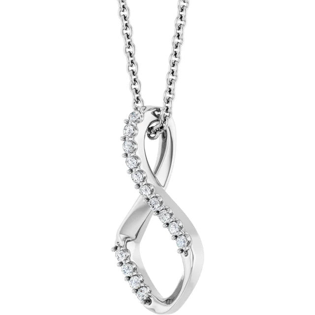 Natural Diamond Freeform 16-18" Necklace
