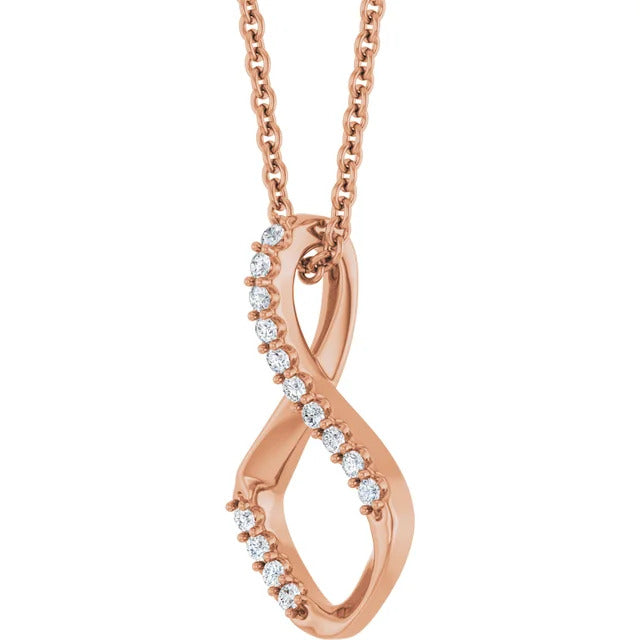 Natural Diamond Freeform 16-18" Necklace