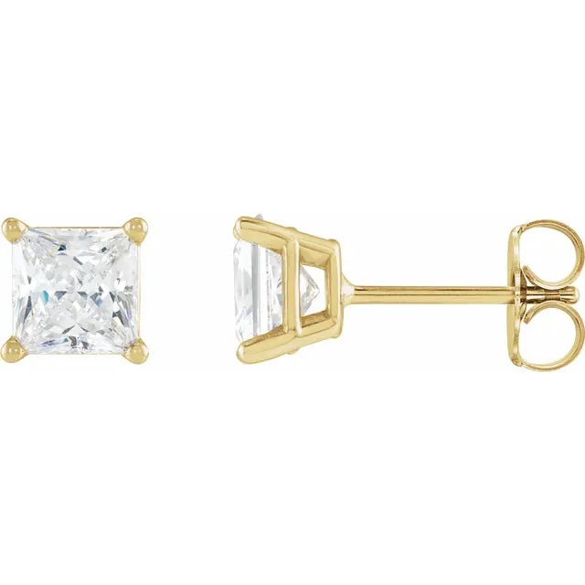 Square 4-Prong Stud Earrings Main image