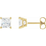 Square 4-Prong Stud Earrings