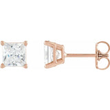 Square 4-Prong Stud Earrings