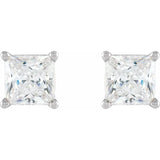 Square 4-Prong Stud Earrings