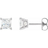 Square 4-Prong Stud Earrings