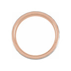 18K Rose Gold PVD Tungsten Flat Grooved Band