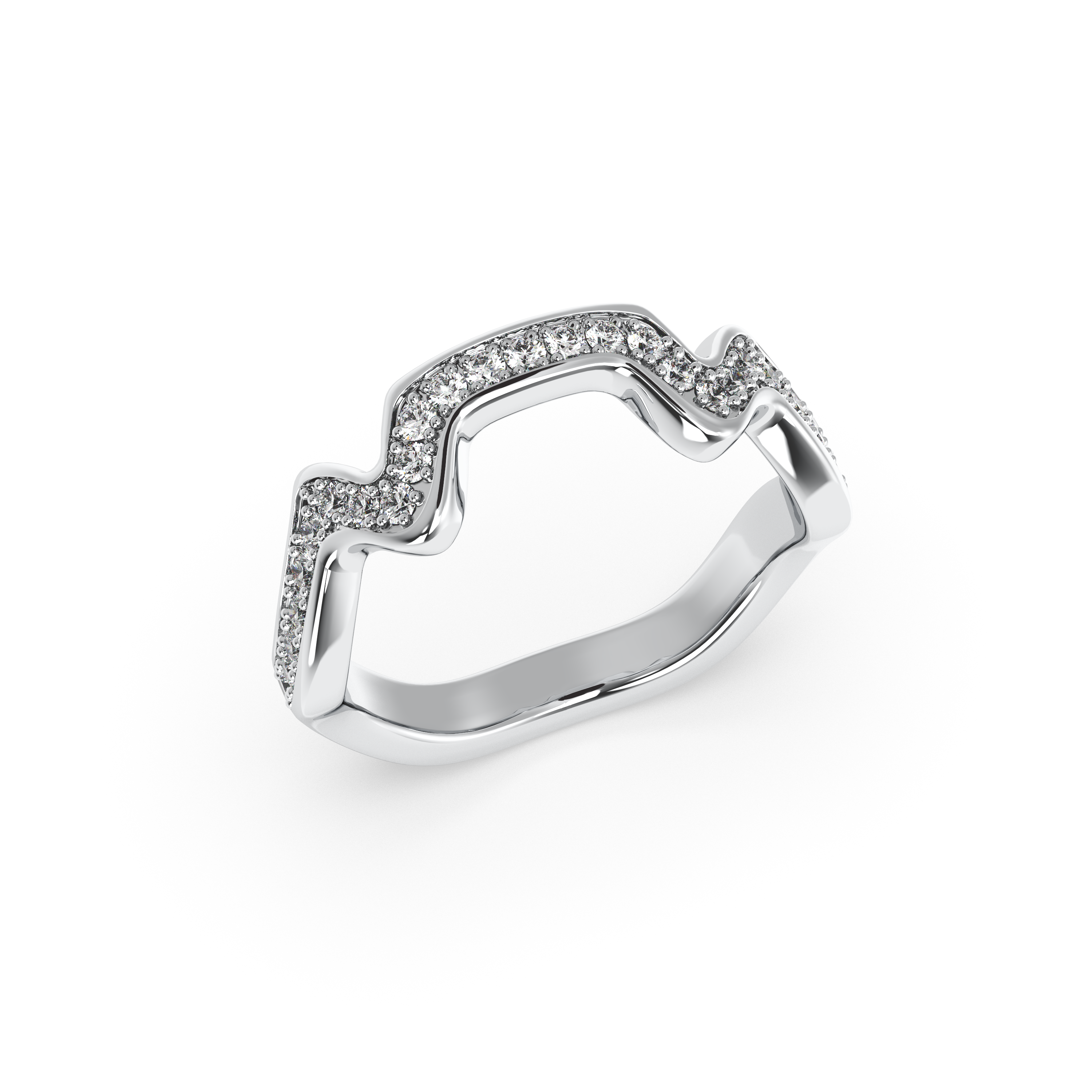 Table Mountain Pave Diamond Ring Secondary image