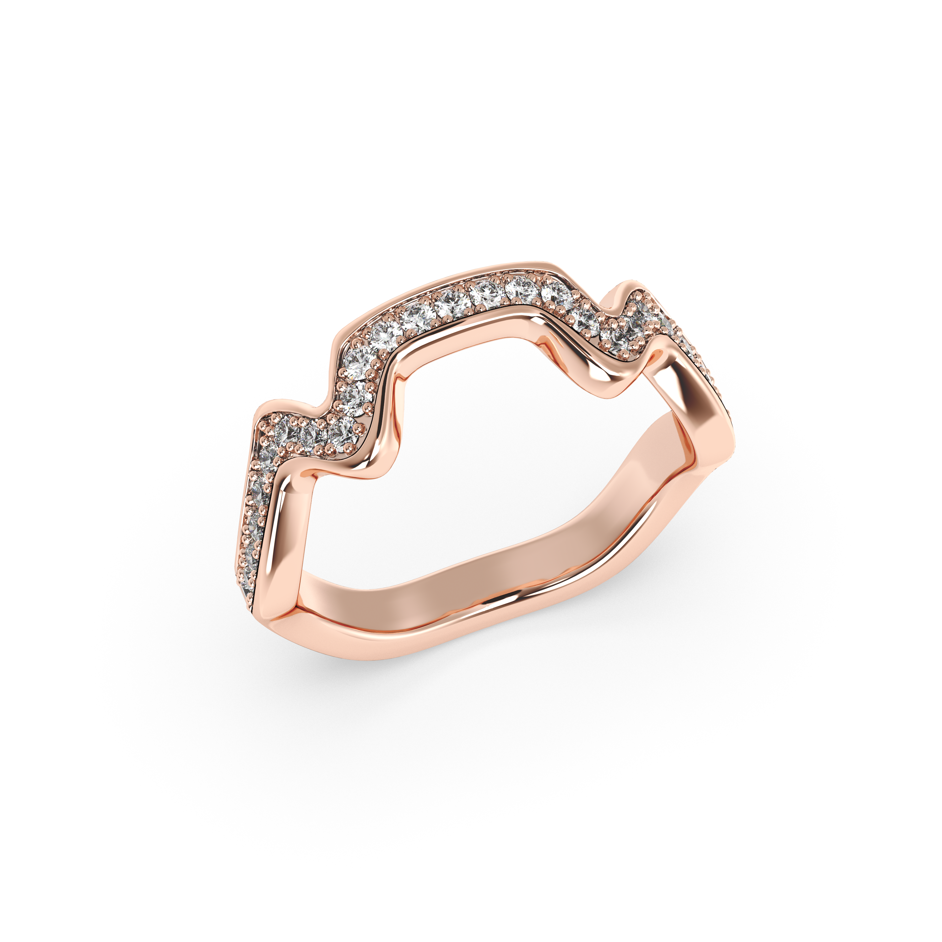 Table Mountain Pave Diamond Ring Secondary image