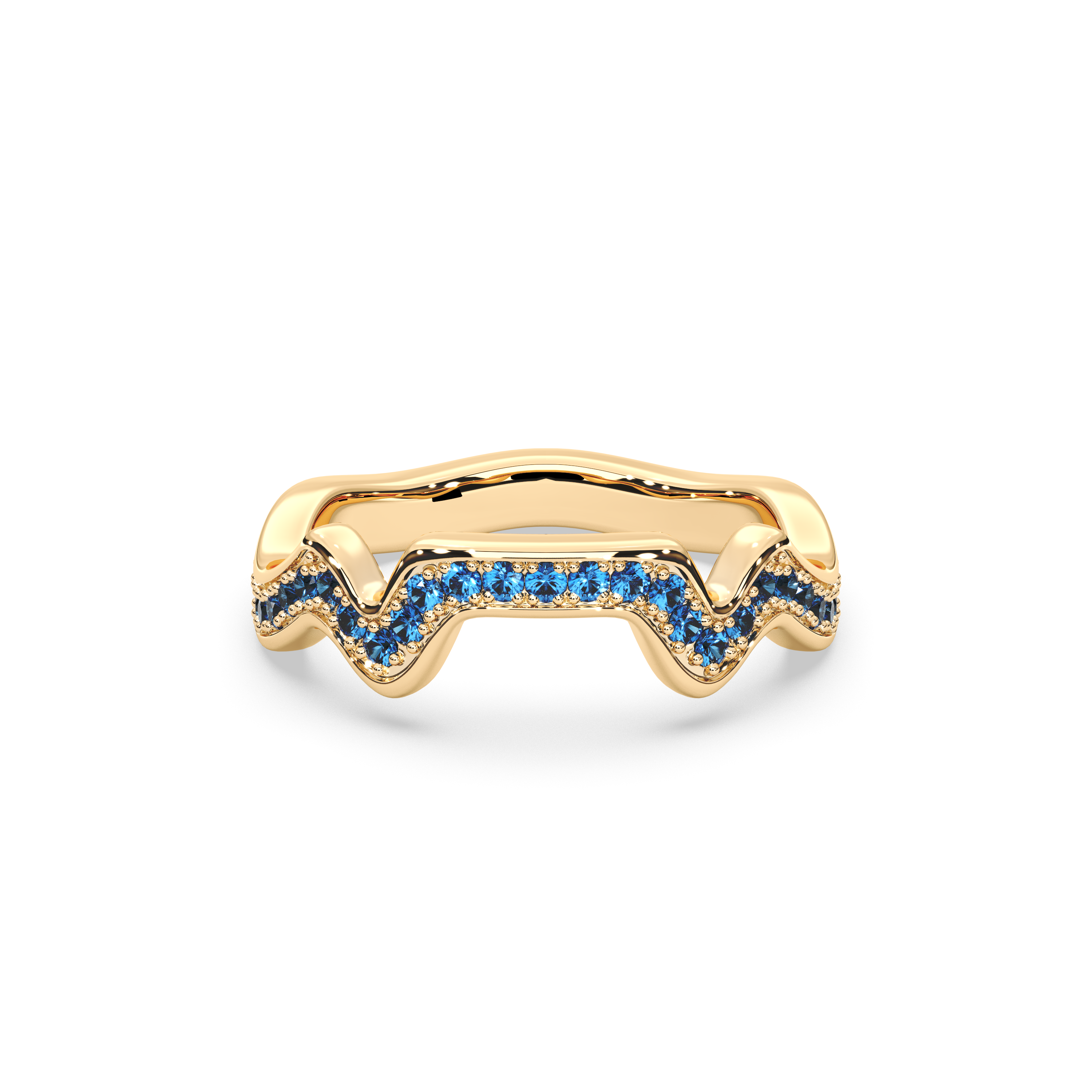 Table Mountain Pavé Blue Topaz Ring