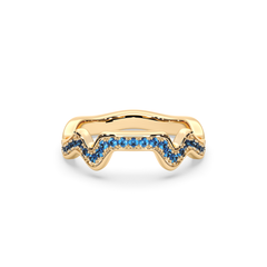 Table Mountain Pavé Londone Blue Topaz Ring