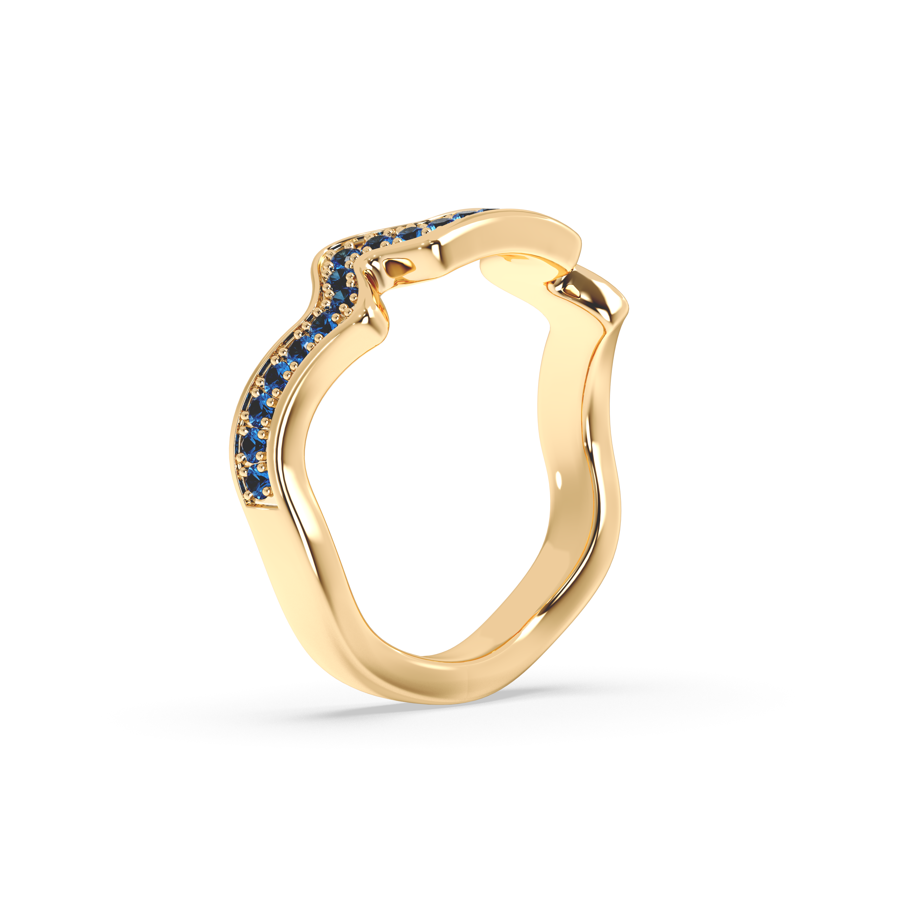 Table Mountain Pavé Blue Topaz Ring