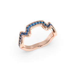 Table Mountain Pavé Londone Blue Topaz Ring