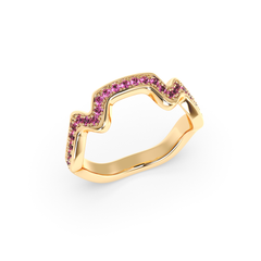 Table Mountain Pavé Sapphire Ring