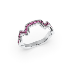 Table Mountain Pavé Sapphire Ring