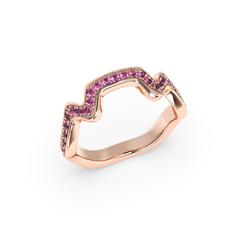 Table Mountain Pavé Sapphire Ring
