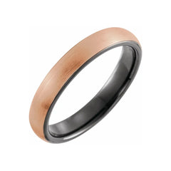 18K Rose Gold PVD & Black PVD Tungsten
